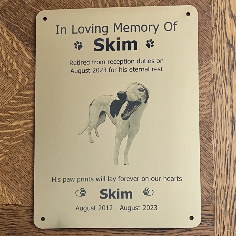 Memorial plaque in remembrance plaque with photograph personalised custom size memorial plaques 15 x 25 cm 5.9 x 9.84 inch various colours